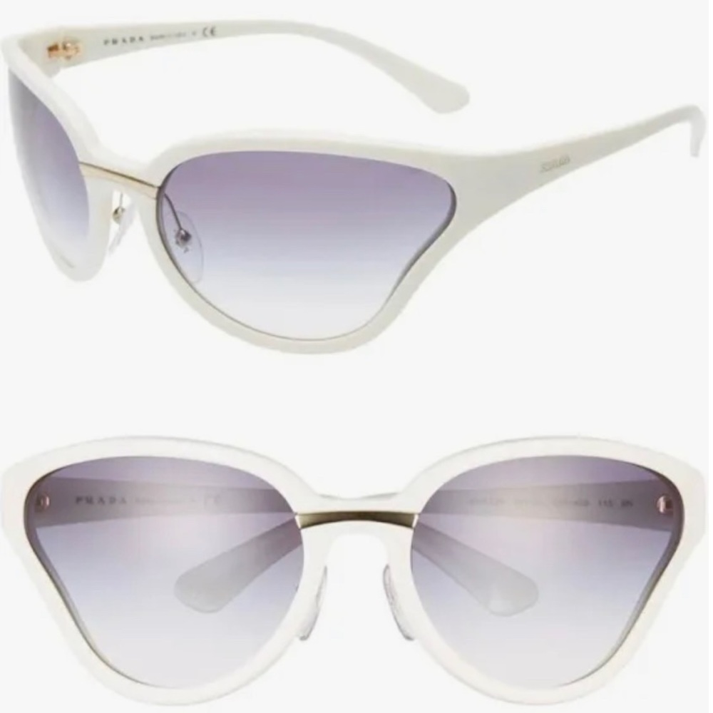 Prada 68mm Oversized Wrap Butterfly Sunglasses